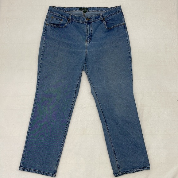 Lauren Ralph Lauren Denim - Lauren Ralph Lauren Womens Classic Straight Jeans Sz 20W